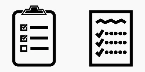 Icon list or roster, schedule, register. Stock Illustration