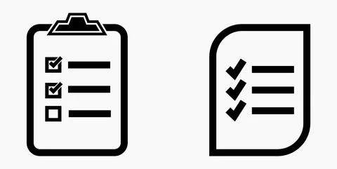 Icon list or roster, schedule, register. Stock Illustration