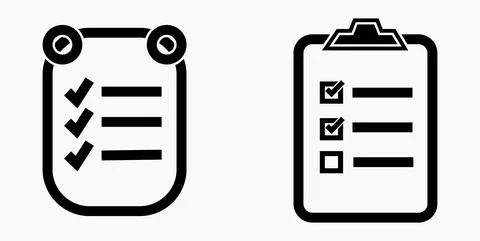 Icon list or roster, schedule, register. Stock Illustration