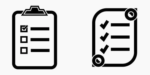 Icon list or roster, schedule, register. Stock Illustration