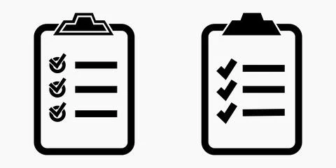 Icon list or roster, schedule, register. Stock Illustration