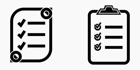 Icon list or roster, schedule, register. Stock Illustration