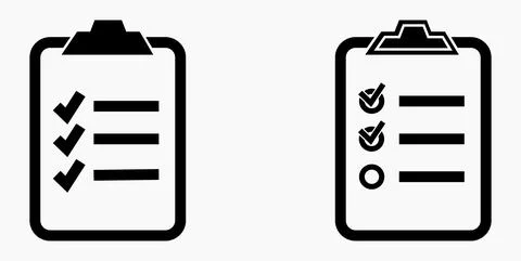 Icon list or roster, schedule, register. Stock Illustration