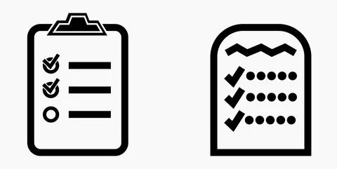 Icon list or roster, schedule, register. Stock Illustration