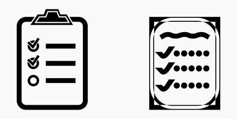 Icon list or roster, schedule, register. Stock Illustration