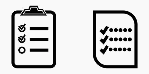 Icon list or roster, schedule, register. Stock Illustration