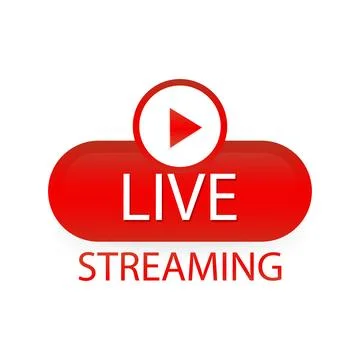 Icon live streaming vector design on a white background. 库存插图