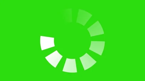 Icon loading animation in bar form on green screen Stock Footage 196682236