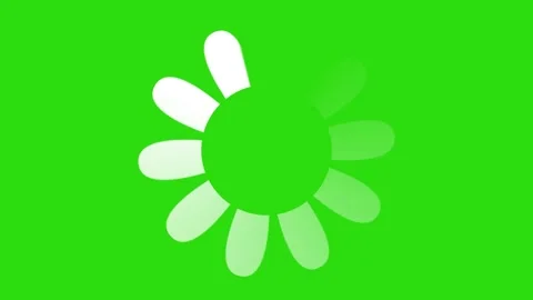 Icon loading animation in bar form on green screen Stock Footage 196682237