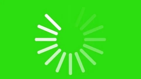 Icon loading animation in bar form on green screen Stock Footage 196682302