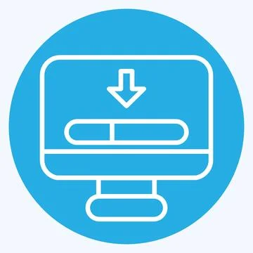 Icon Loading. related to Communication symbol. blue eyes style. simple desi.. イラスト素材