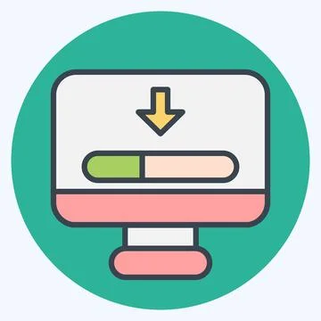 Icon Loading. related to Communication symbol. color mate style. simple des.. イラスト素材