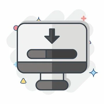 Icon Loading. related to Communication symbol. comic style. simple design e.. Stock Illustration