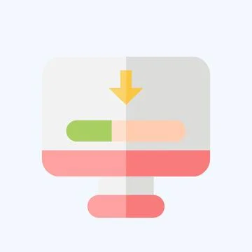 Icon Loading. related to Communication symbol. flat style. simple design ed.. Stock Illustration