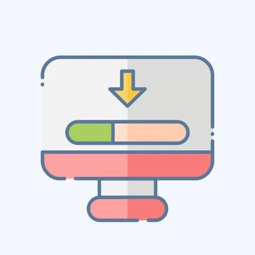 Icon Loading. related to Communication symbol. doodle style. simple design .. イラスト素材