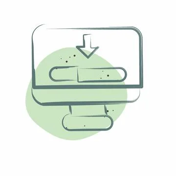 Icon Loading. related to Communication symbol. Color Spot Style. simple des.. 스톡 일러스트