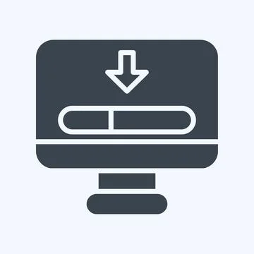 Icon Loading. related to Communication symbol. glyph style. simple design e.. 스톡 일러스트