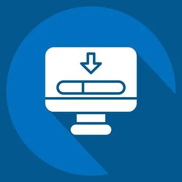 Icon Loading. related to Communication symbol. long shadow style. simple de.. イラスト素材
