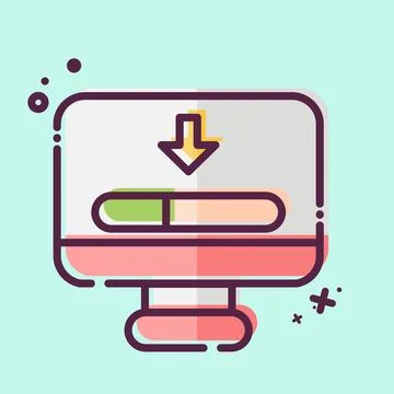 Icon Loading. related to Communication symbol. MBE style. simple design edi.. イラスト素材