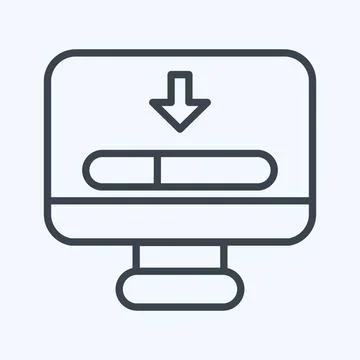 Icon Loading. related to Communication symbol. line style. simple design ed.. Stock Illustration
