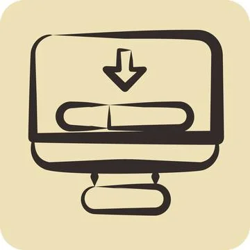 Icon Loading. related to Communication symbol. hand drawn style. simple des.. 스톡 일러스트