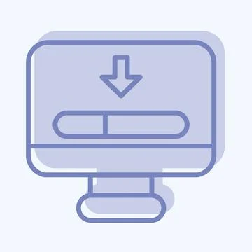 Icon Loading. related to Communication symbol. two tone style. simple desig.. Stock Illustration