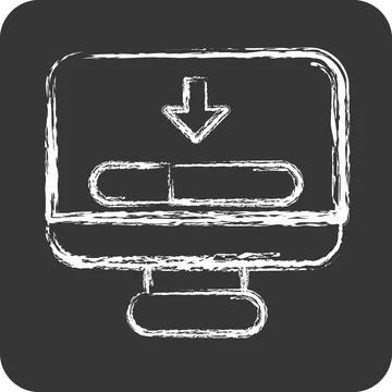 Icon Loading. related to Communication symbol. chalk Style. simple design e.. イラスト素材