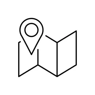 Icon of a location or point on the map. Stock Illustration