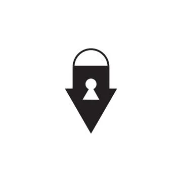 Icon lockdown simple vektor design Stock Illustration