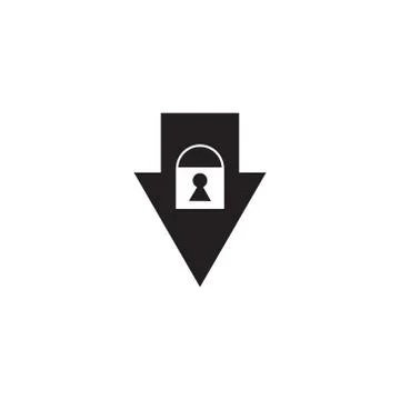Icon lockdown vektor design white background Stock Illustration