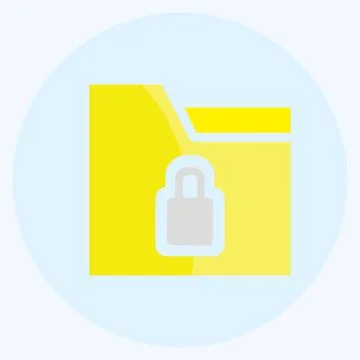 Icon Locked Folder. suitable for User Interface symbol. flat style. simple de Illustrazione stock