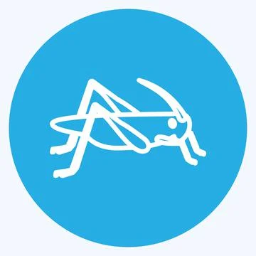 Icon Locust Infestation. suitable for disasters symbol. blue eyes style. simp Stock Illustration