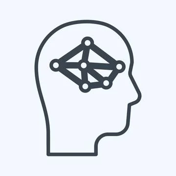 Icon Logic. suitable for Programming symbol. line style. simple design editab 스톡 일러스트