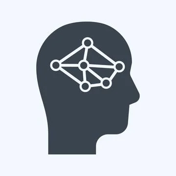 Icon Logic. suitable for Programming symbol. glyph style. simple design edita 스톡 일러스트