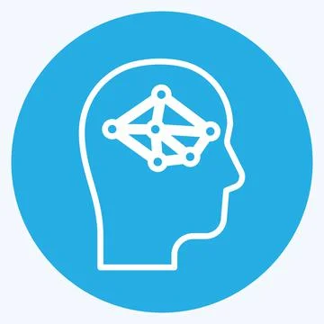 Icon Logic. suitable for Programming symbol. blue eyes style. simple design e Stockillustratie