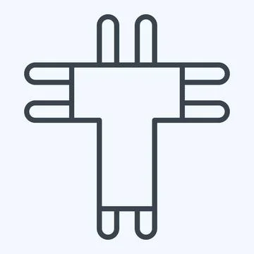 Icon Logo Design. related to Creative Concept symbol. line style. simple de.. Stock Illustration