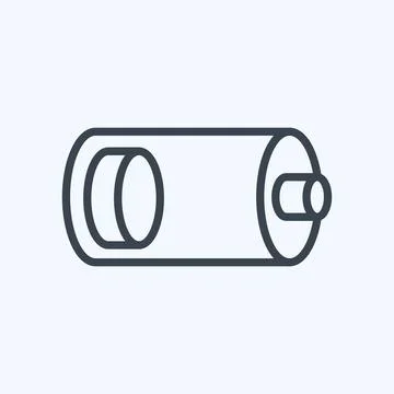 Icon Low Battery. suitable for Web Interface symbol. line style. simple desig Stock Illustration