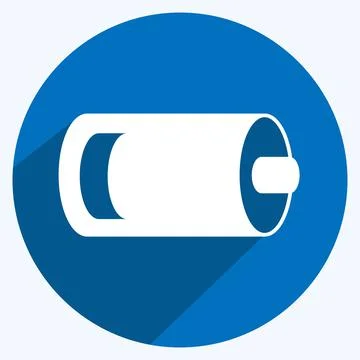 Icon Low Battery. suitable for Web Interface symbol. long shadow style. simpl 스톡 일러스트