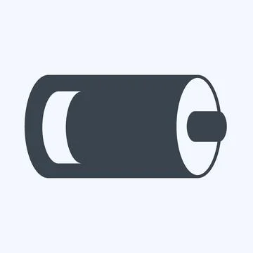Icon Low Battery. suitable for Web Interface symbol. glyph style. simple desi Stock Illustration