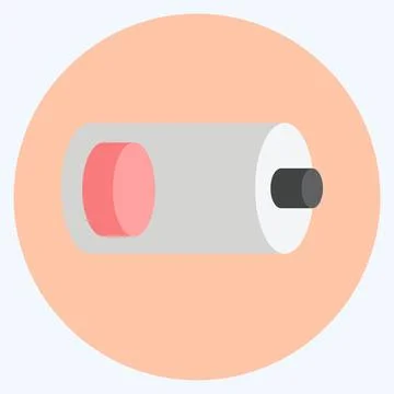 Icon Low Battery. suitable for Web Interface symbol. flat style. simple desig Stock Illustration