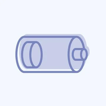 Icon Low Battery. suitable for Web Interface symbol. two tone style. simple d Stock Illustration