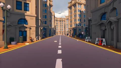 Icon with low poly landscape 3d render Stock Illustration