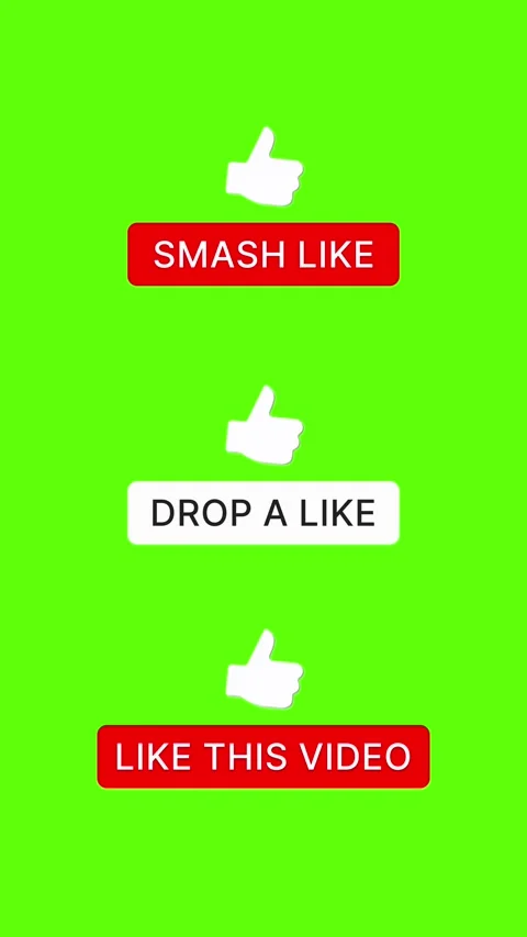 Like Icon Lower Third Text Animation Pack | Vertical 4K Green Screen Video stock 327036298