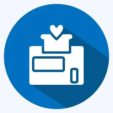 Icon Loyalty Program. suitable for Branding symbol. long shadow style. simple Stock Illustration