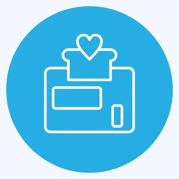 Icon Loyalty Program. suitable for Branding symbol. blue eyes style. simple d Stock-Illustration