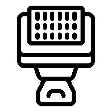 Icon of a machine learning algorithm processing data イラスト素材