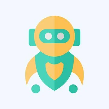 Icon Machine Learning. related to Artificial Intelligence symbol. flat style Stock Illustration