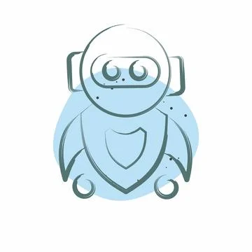 Icon Machine Learning. related to Artificial Intelligence symbol. Color Spo.. Stock Illustration