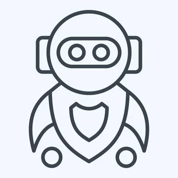 Icon Machine Learning. related to Artificial Intelligence symbol. line style Illustrazione stock