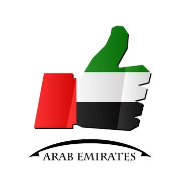 Like icon made from the flag of Arab Emirates Stock Illustration